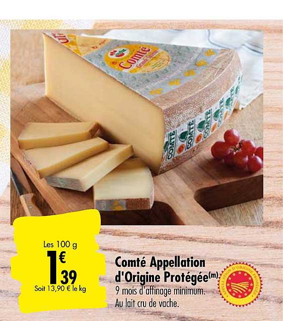 comté appellation d'origine protégée