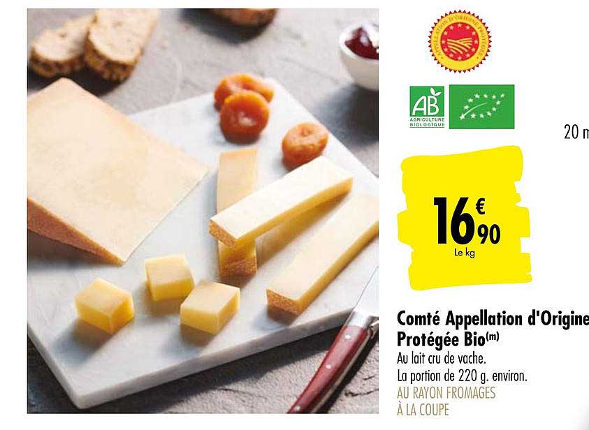 comté appellation d'origine protégée bio