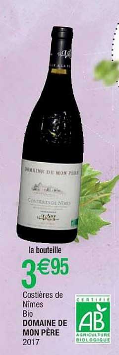 costières de nîmes bio domaine de mon père