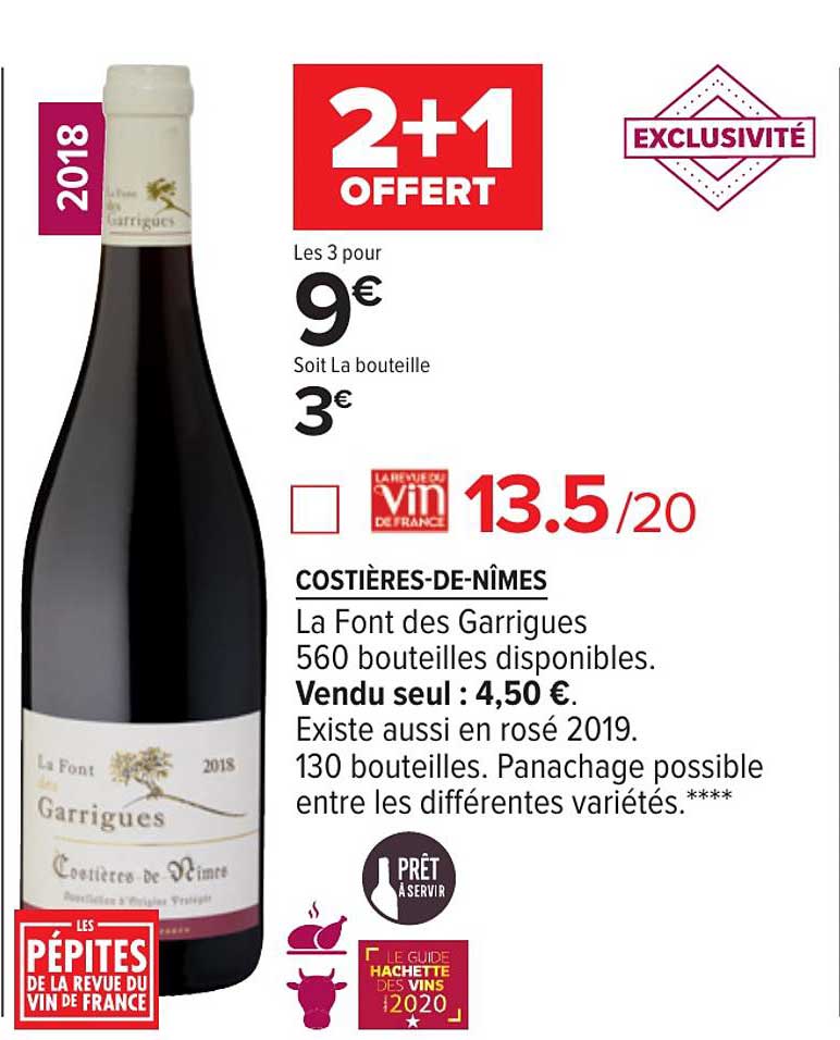 costières de nîmes la font des garrigues