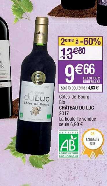 côtes de bourg bio château du luc