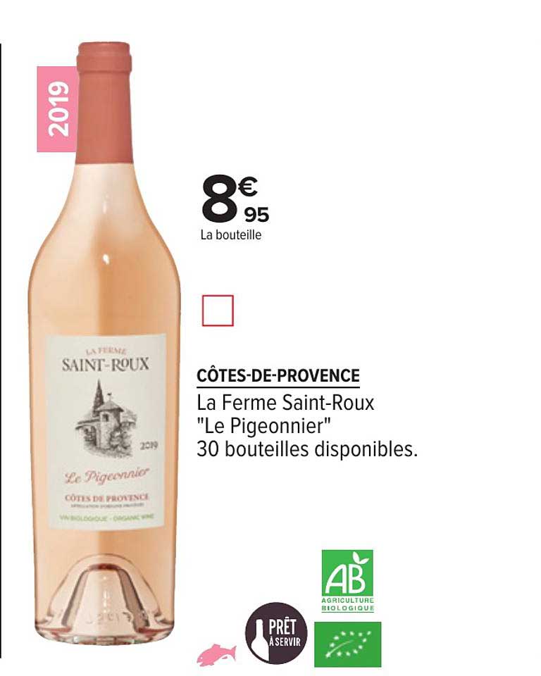 côtes de provence la ferme saint roux le pigeonnier