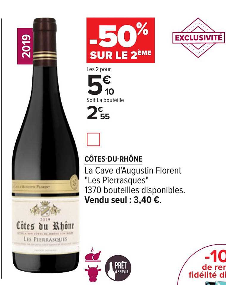 côtes du rhône la cave d'augustin florent les pierrasques