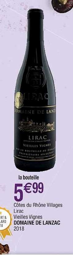 côtes du rhône villages lirac vieilles vignes domaine de lanzac