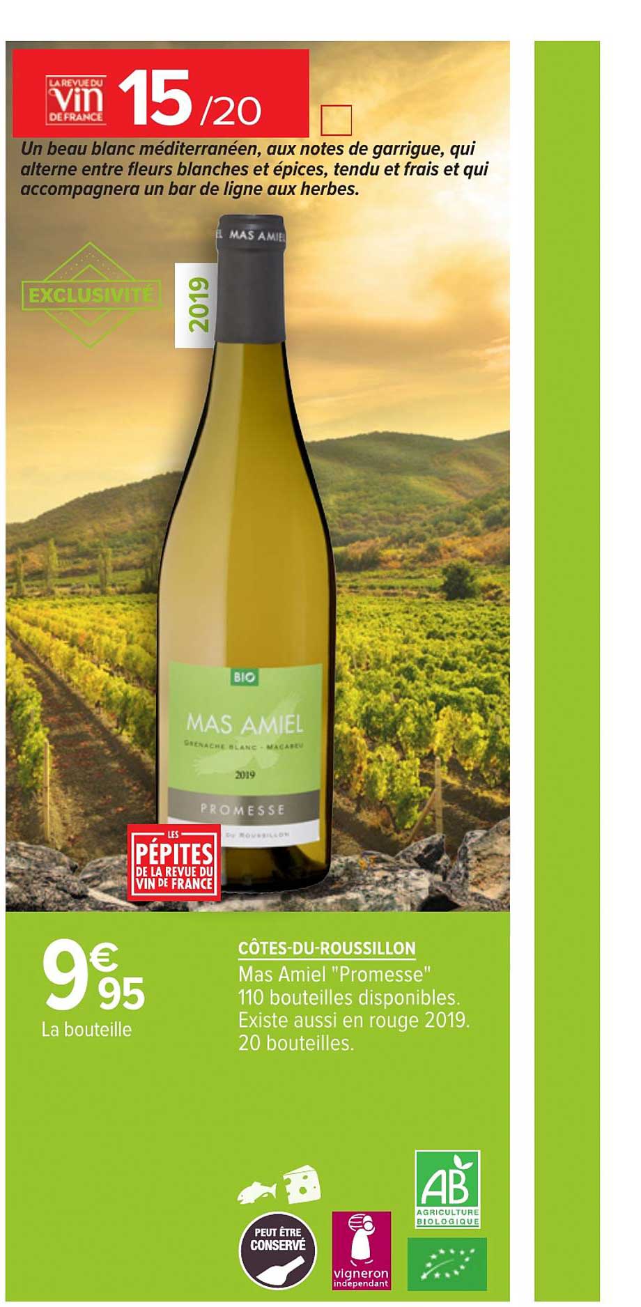 côtes du roussillon mas amiel promesse