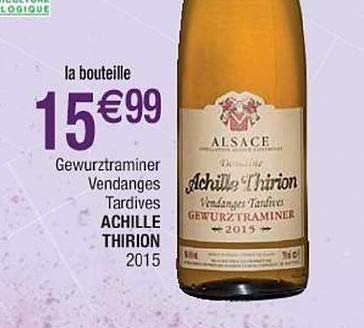 gewurztraminer vendanges tardives achille thirion