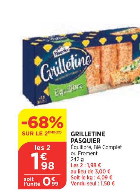 Grilletine Pasquier -68% Sur Le 2e