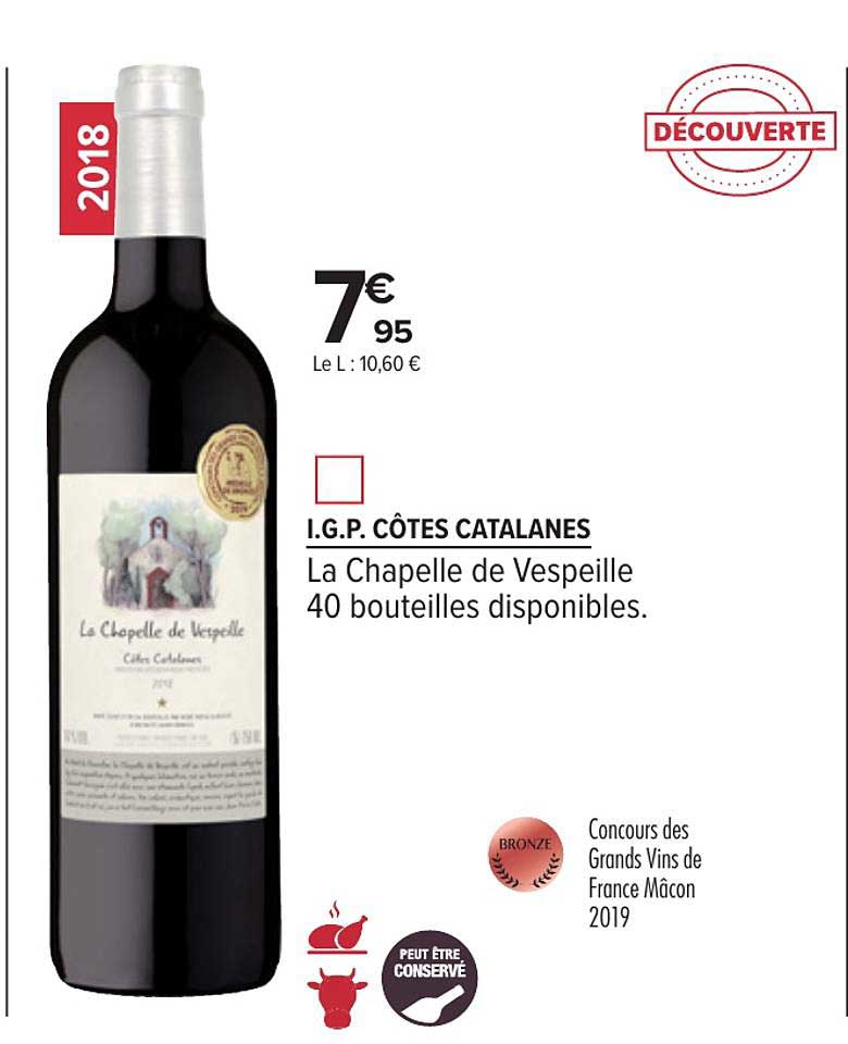 i.g.p. côtes catalanes la chapelle de vespeille