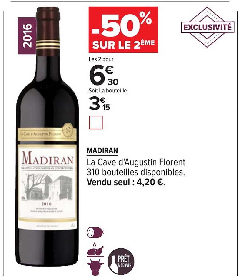 madiran la cave d'augustin florent -50% sur le 2ème