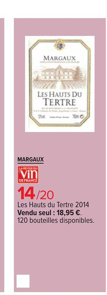 margaux les hauts du tertre 2014