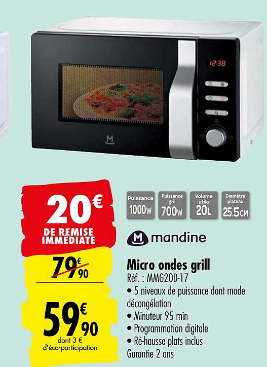 micro ondes grill mandine