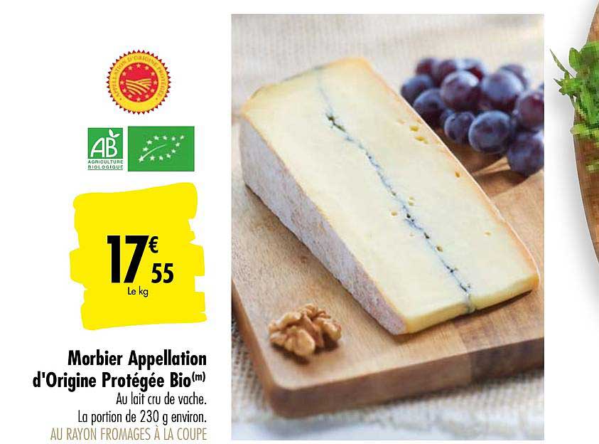 morbier appellation d'origine protégée bio