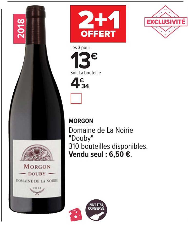 morgon domaine de la noirie douby 2+1 offert