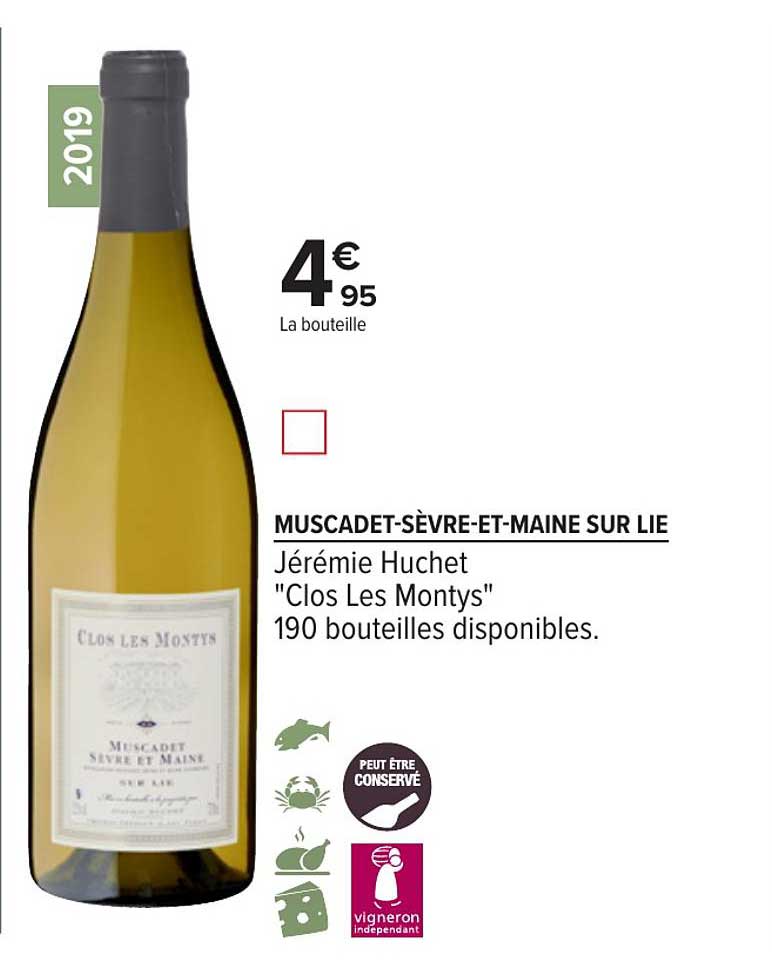 muscadet sèvre et maine sur lie jérémie huchet clos les montys