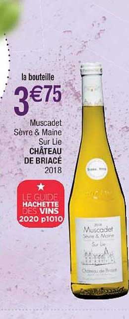 muscadet sèvre maine sur lie château de briacé