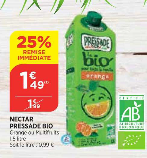 Nectar Pressade Bio 25% Remise Immédiate
