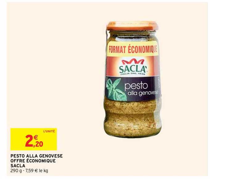 pesto alla genovese offre économique sacla