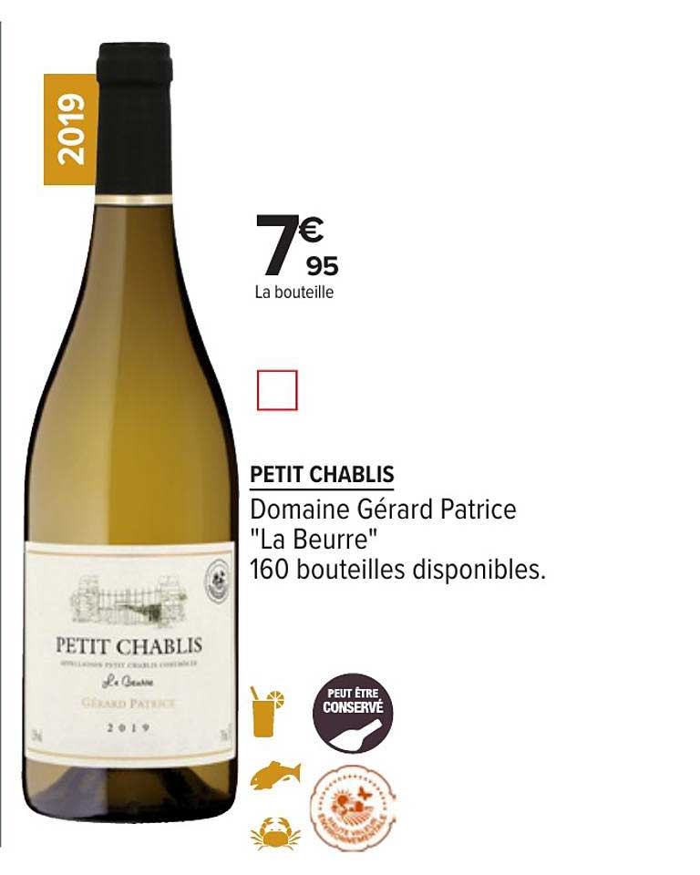 petit chablis domaine gérad patrice la beurre