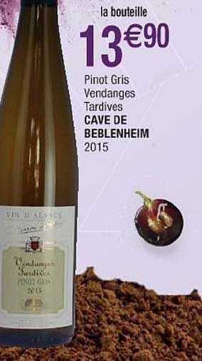 pinot gris vendanges tardives cave de beblenheim