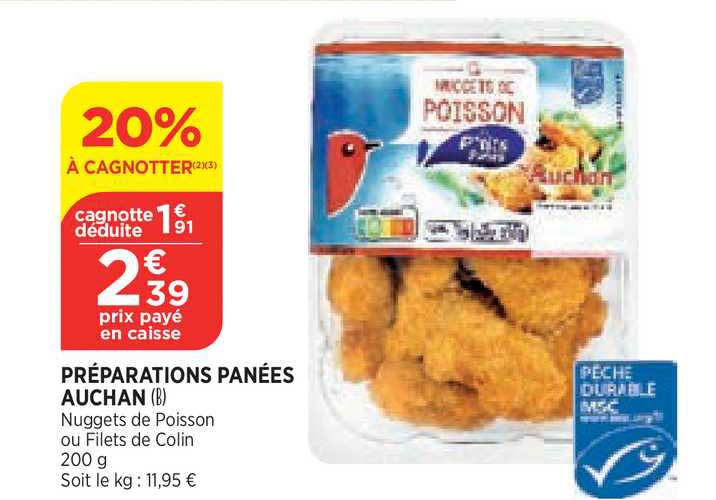 préparations panées auchan