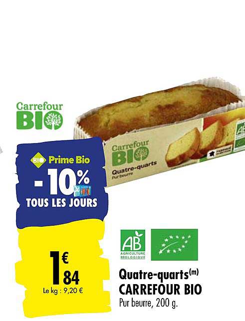 quatre quarts carrefour bio