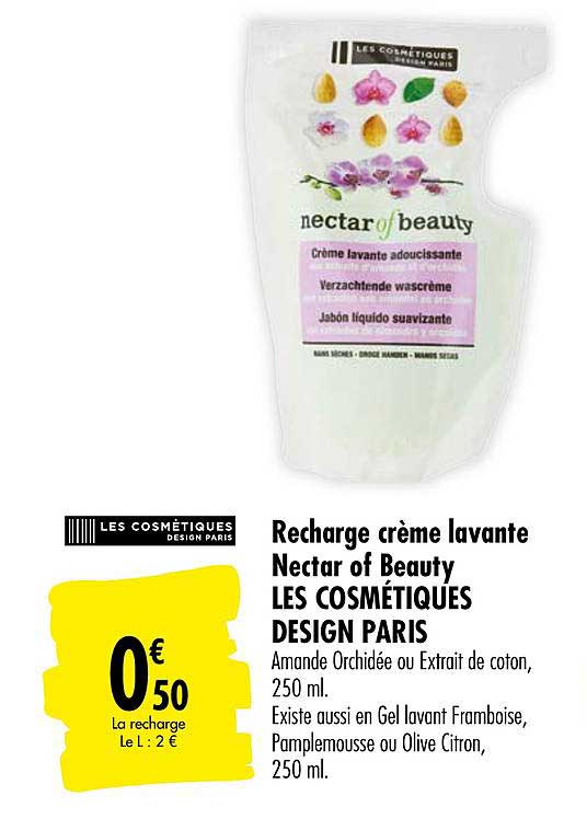 recharge crème lavante nectar of beauty les cosmétiques design paris