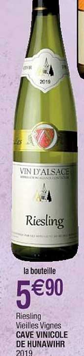 riesling vieilles vignes cave vinicole de hunawihr