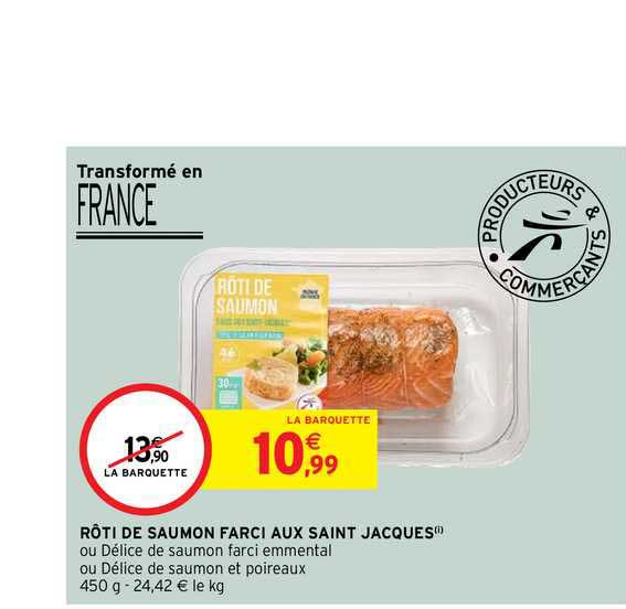 rôti de saumon farci au saint jacques