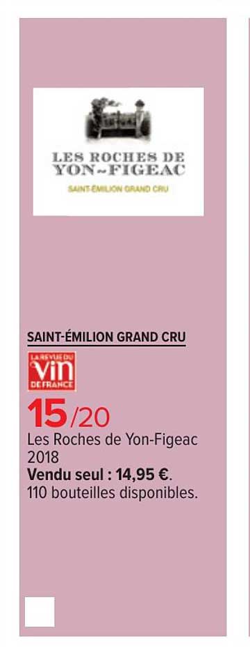 saint émilion grand cru les roches de yon figeac 2018