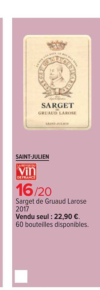 saint julien sarget de gruaud larose 2017