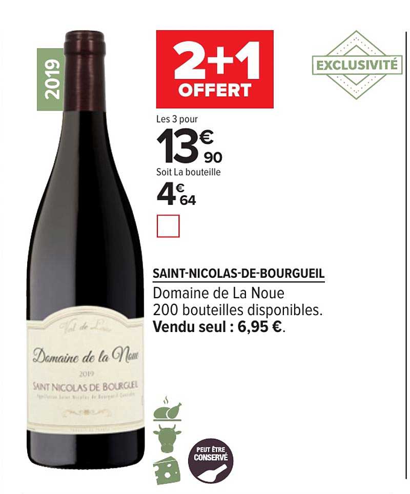 Saint Nicolas De Bourgueil Domaine De La Noue 2+1 Offert