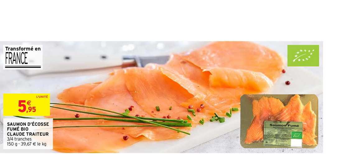 saumon d'écosse fumé bio claude traiteur