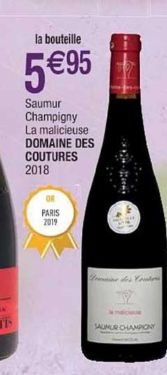 saumur champigny la malicieuse domaine des coutures