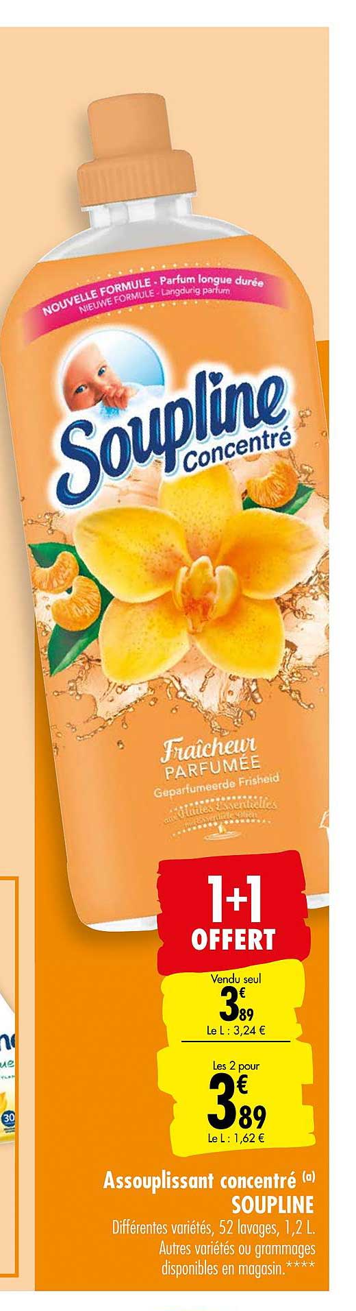 Soupline Assouplissant Concentré 1+1 Offert