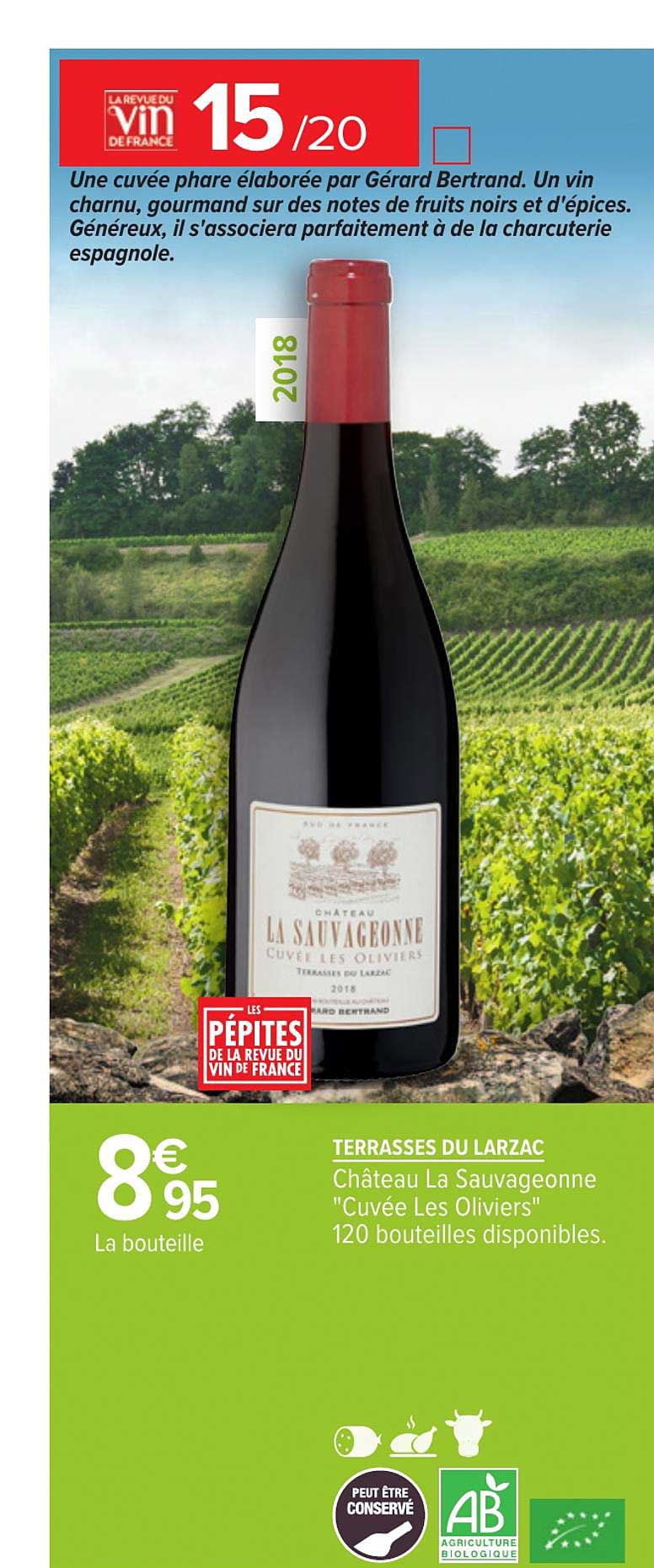 terrasses du larzac château sauvageonne cuvée les oliviers