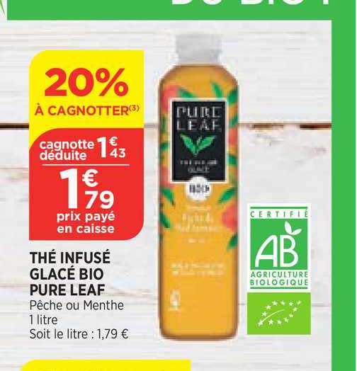 Thé Infusé Glacé Bio Pure Leaf