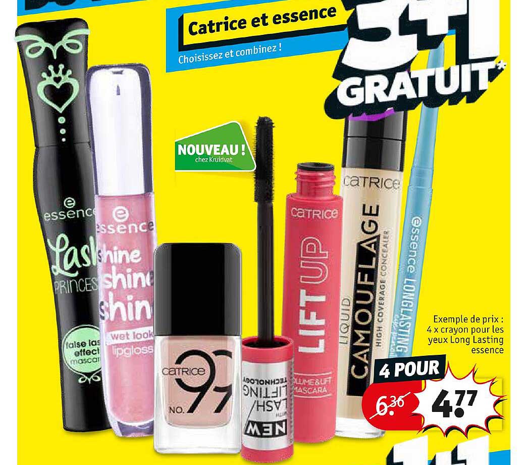 4 x crayon pour les yeux long lasting essence