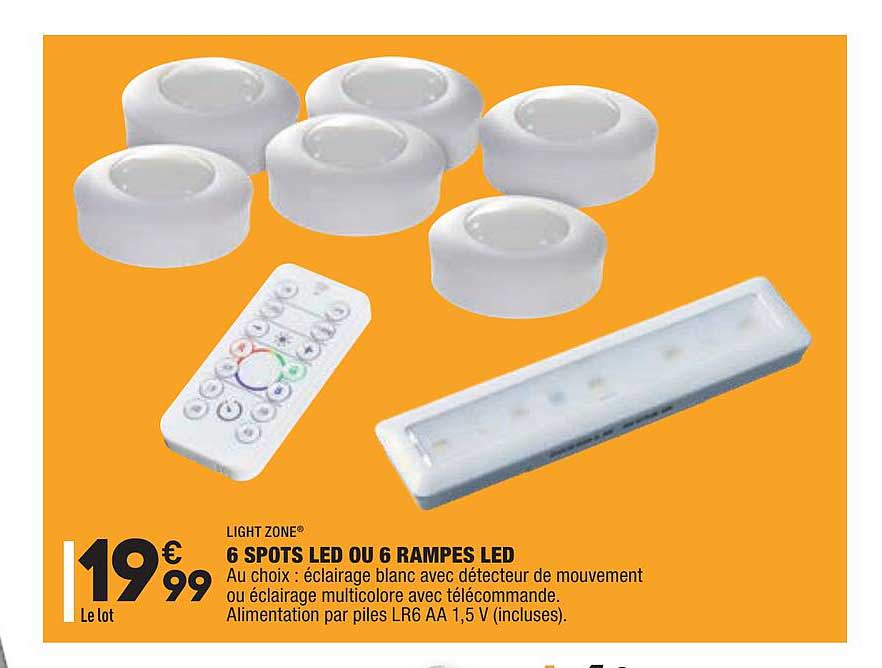 6 Spots Led Ou 6 Rampes Led Light Zone