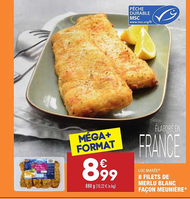 8 Filets De Merlu Blanc Façon Meunière Loc Marée