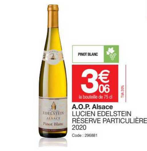 a.o.p. alsace lucien edelstein réserve particulière 2020