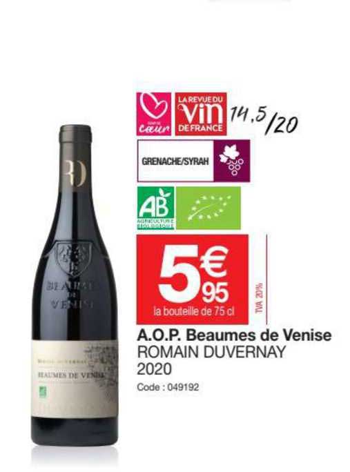 a.o.p. beaumes de venise romain duvernay 2020