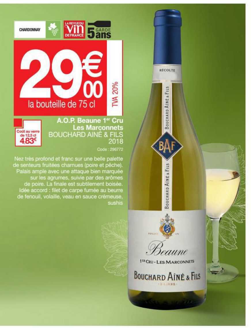 a.o.p. beaune 1er cru les marconnets bouchard ainé & fils 2018