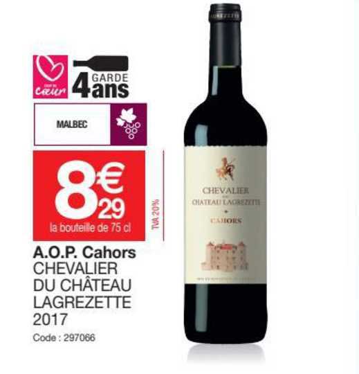 a.o.p. cahors chevalier du château lagrezette 2017