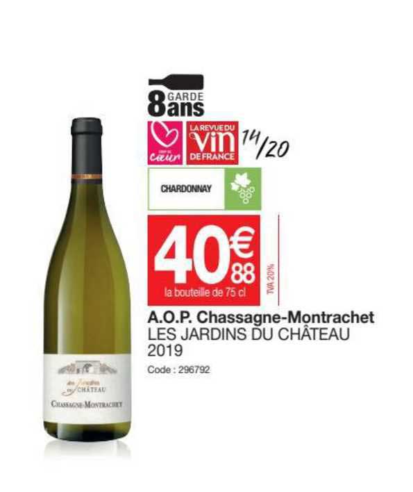 a.o.p. chassagne-montrachet les jardins du château 2019