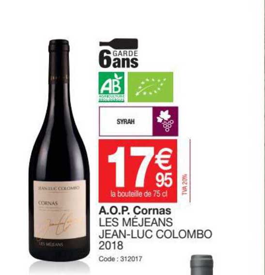 a.o.p. cornas les méjeans jean-luc colombo 2018