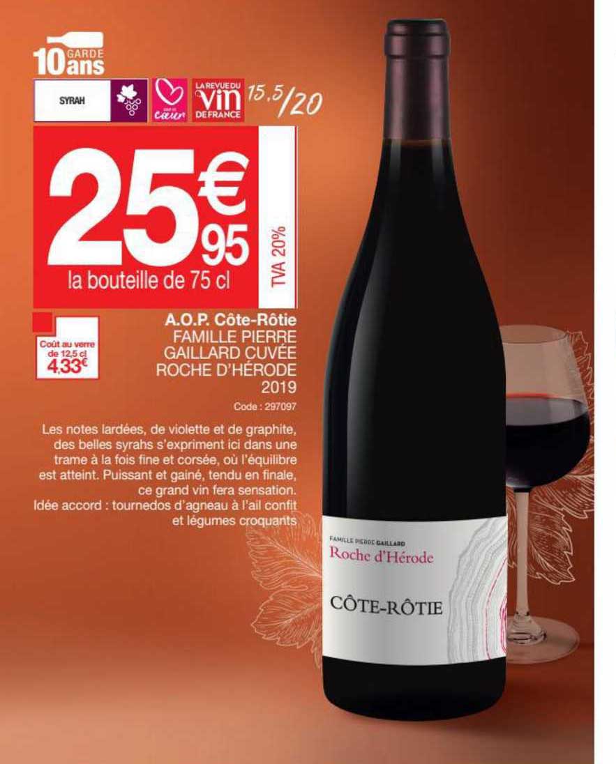 a.o.p. côte-rôtie famille pierre gaillard cuvée roche d'hérode 2019