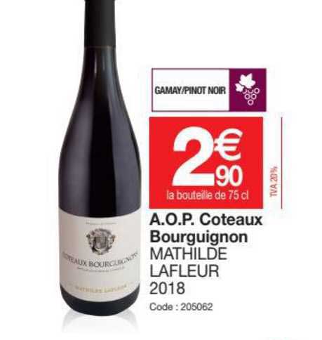 a.o.p. coteaux bourguignon mathilde lafleur 2018