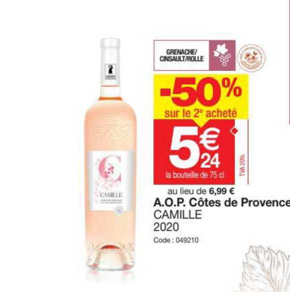 a.o.p. côtes de provence camille 2020