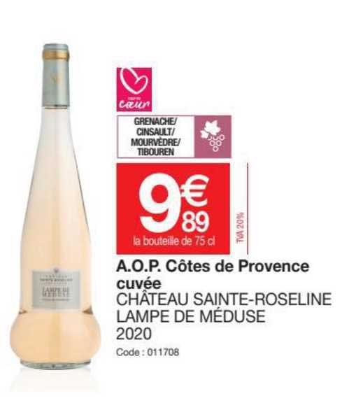 a.o.p. côtes de provence cuvée château sainte-roseline lampe de méduse 2020