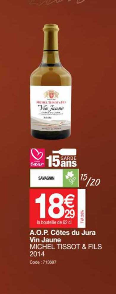 a.o.p. côtes du jura vin jaune michel tissot & fils 2014